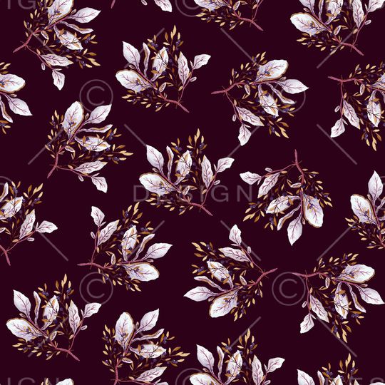 黑底花卉印花华亿平台图片