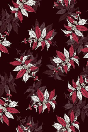 黑底花卉印花华亿平台图片