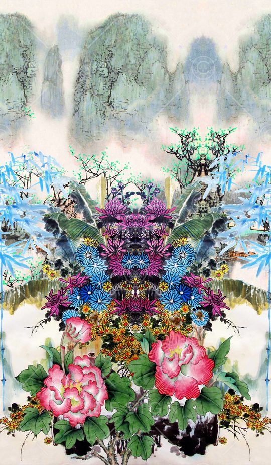 花卉印花华亿平台图片