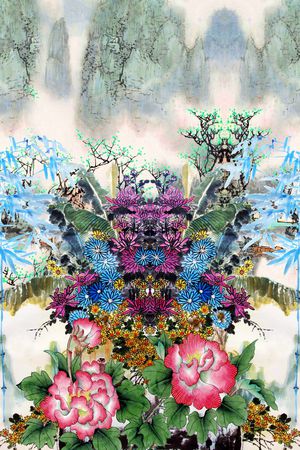 花卉印花华亿平台图片