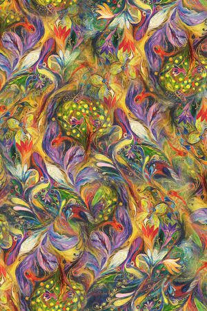 抽象花卉印花华亿平台图片