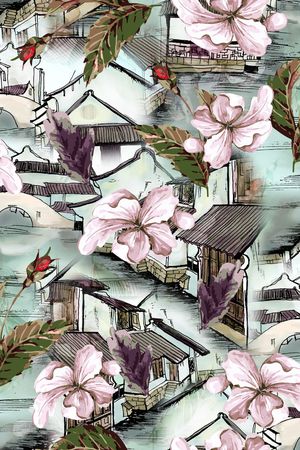 动物花卉印花华亿平台图片