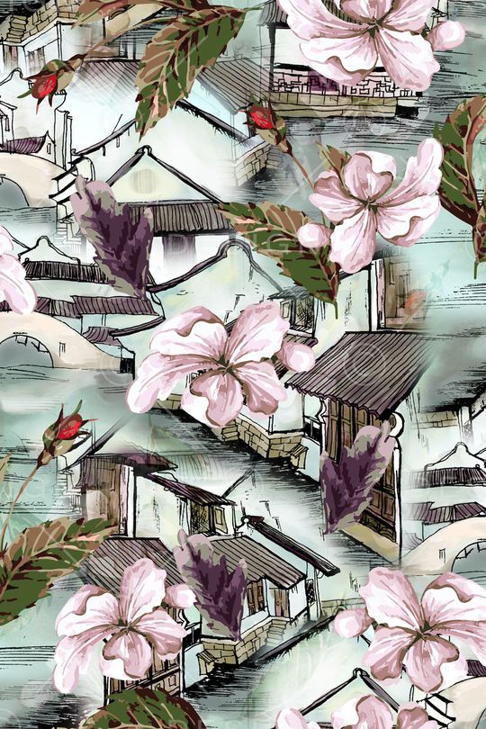 动物花卉印花华亿平台图片