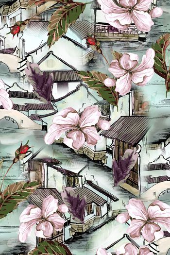 动物花卉印花华亿平台图片