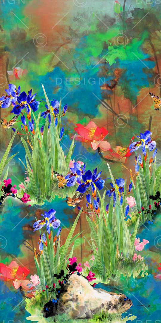 花卉印花华亿平台图片