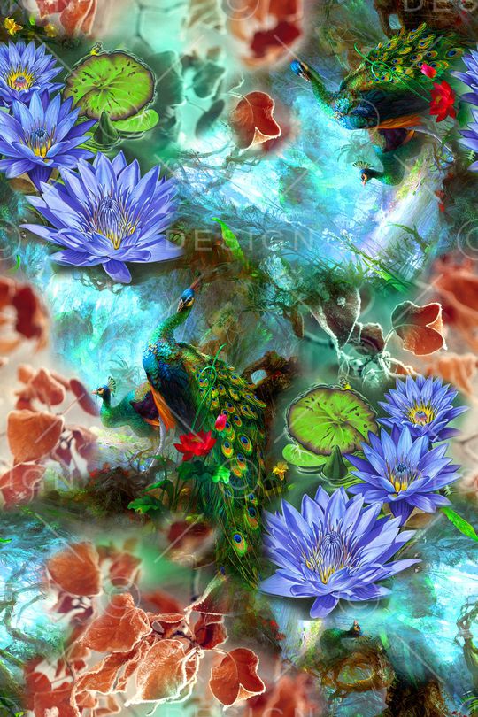 花卉印花华亿平台图片