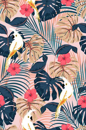 鹦鹉印花华亿平台图片