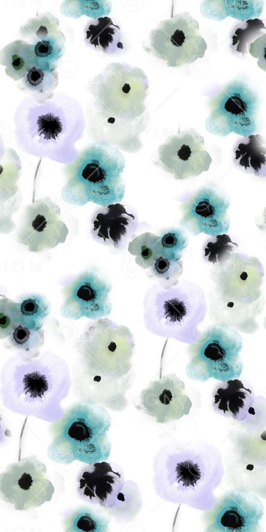 抽象花卉印花华亿平台图片