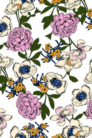 抽象花卉印花华亿平台图片