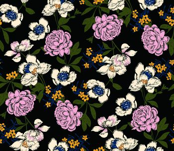 抽象花卉印花华亿平台图片