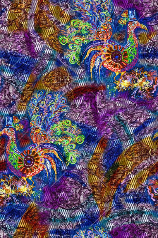 抽象印花华亿平台图片