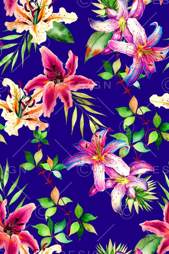 花卉印花华亿平台图片