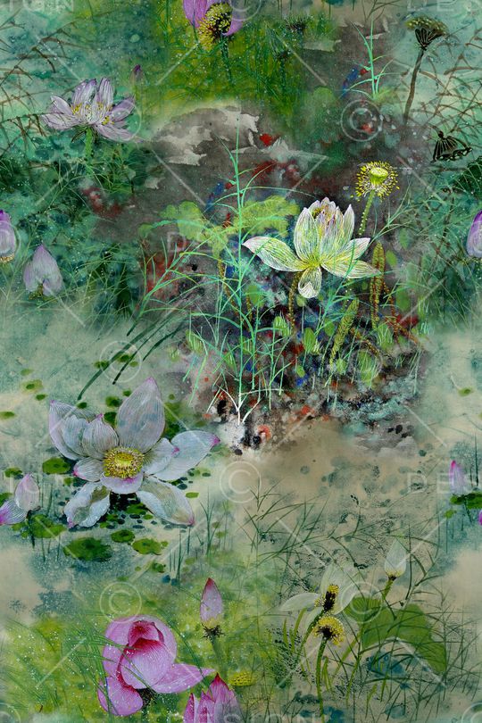 花卉印花华亿平台图片