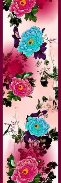 中长巾印花华亿平台图片