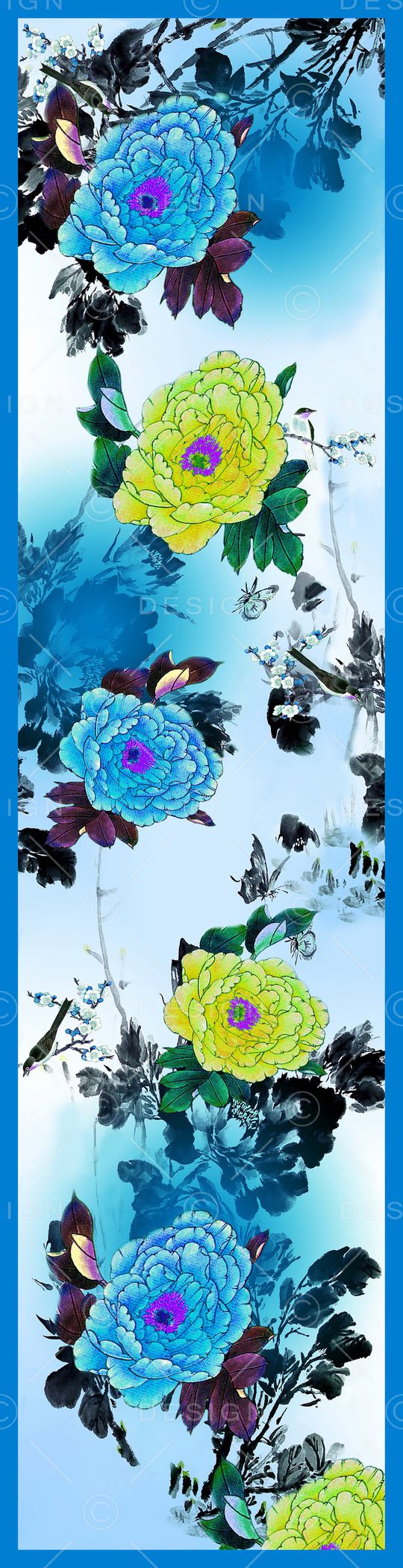 中长巾印花华亿平台图片