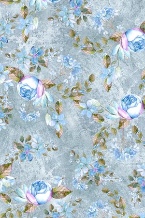 抽象花卉印花华亿平台图片