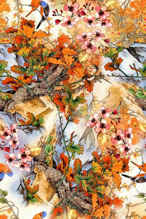 花卉印花华亿平台图片