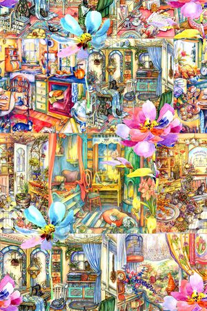 花卉印花华亿平台图片