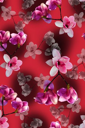 玉兰花印花华亿平台图片