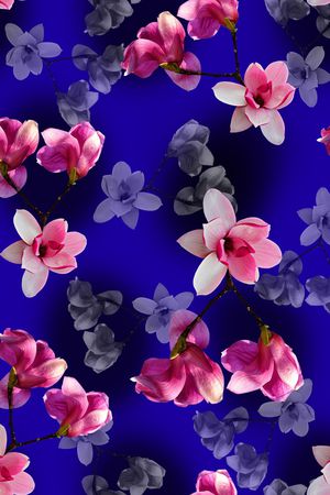 玉兰花印花华亿平台图片