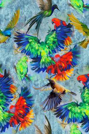 鸟印花华亿平台图片