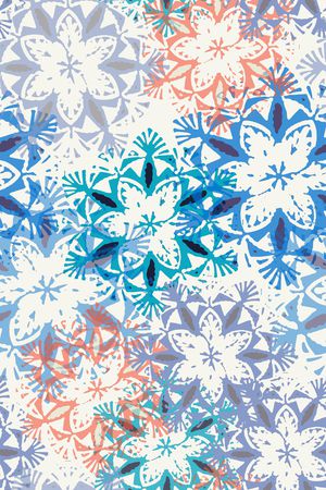 抽象花卉印花华亿平台图片