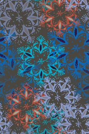 抽象花卉印花华亿平台图片