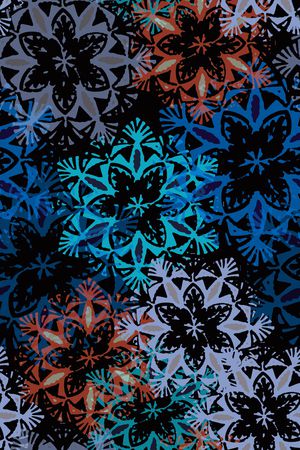 抽象花卉印花华亿平台图片