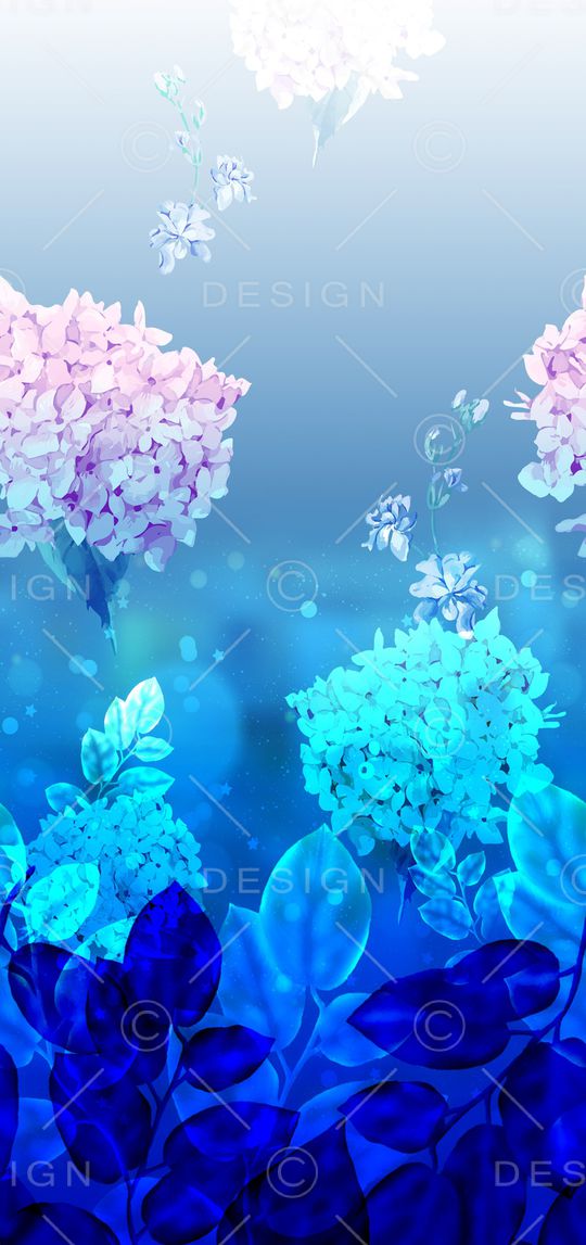 水彩花卉印花华亿平台图片