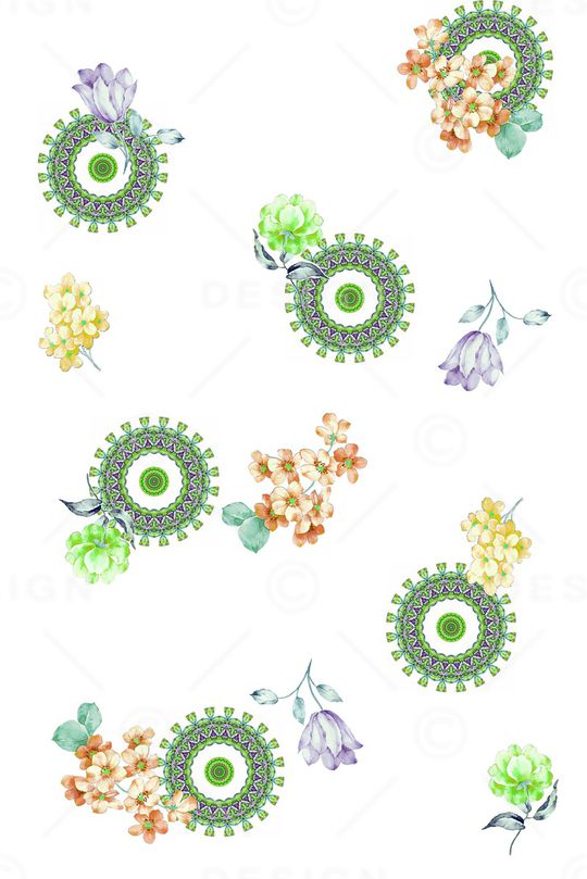 满版散花印花华亿平台图片