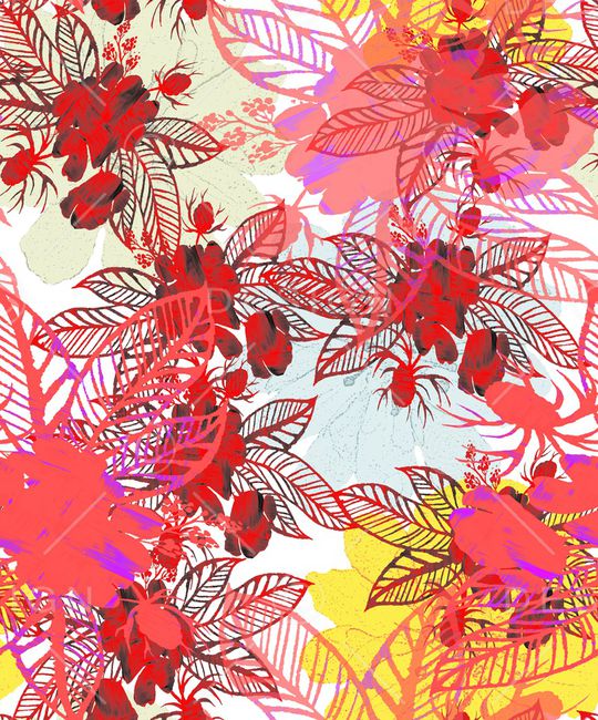 植物印花华亿平台图片