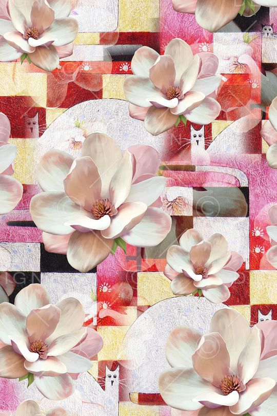 花卉印花华亿平台图片