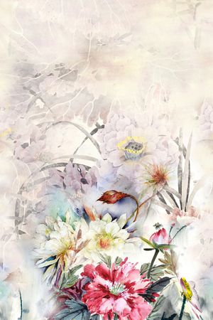 花卉印花华亿平台图片