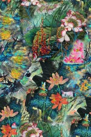 花卉印花华亿平台图片