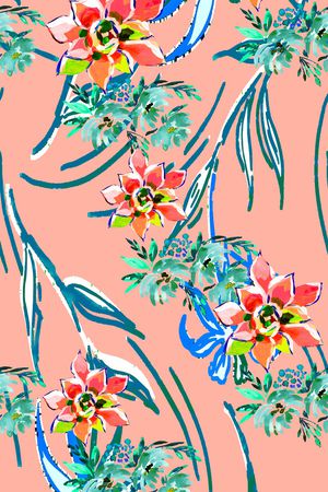 彩底花卉印花华亿平台图片