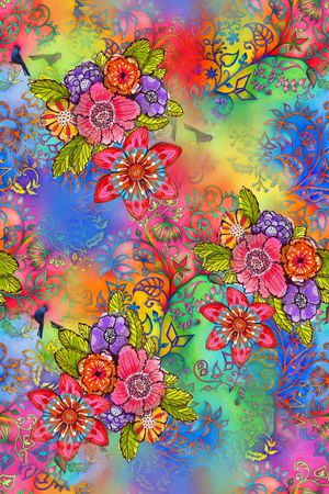 卷草印花华亿平台图片