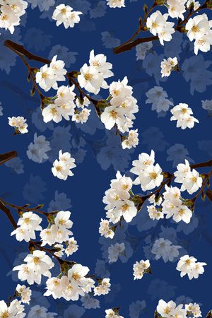 抽象花卉印花华亿平台图片