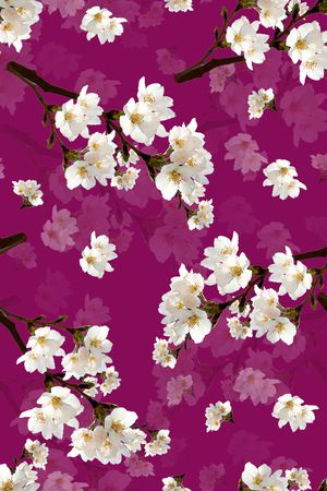 抽象花卉印花华亿平台图片