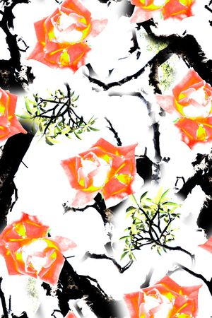 花卉印花华亿平台图片