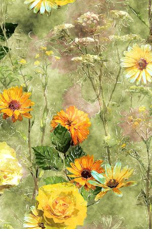 菊花印花华亿平台图片