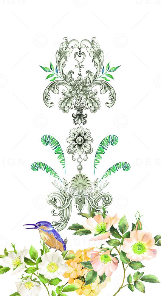 卷草印花华亿平台图片