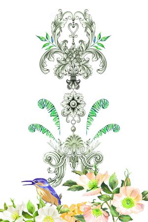 卷草印花华亿平台图片