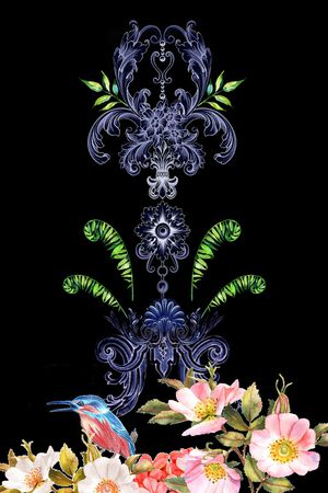 卷草印花华亿平台图片