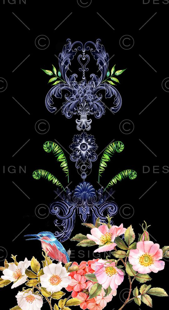 卷草印花华亿平台图片