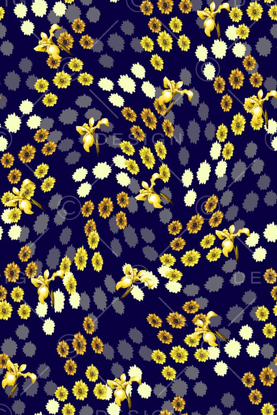 花卉印花华亿平台图片