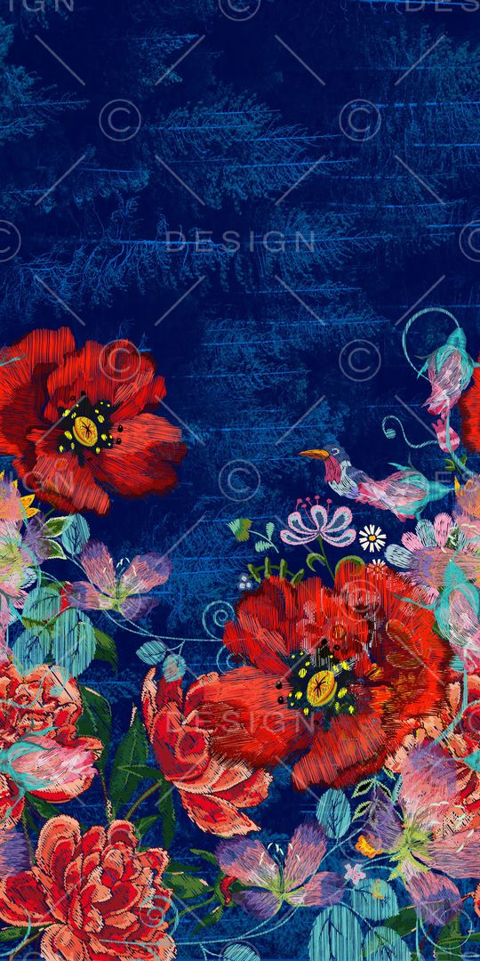 花卉印花华亿平台图片