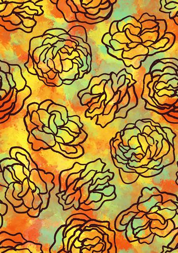 花卉印花华亿平台图片