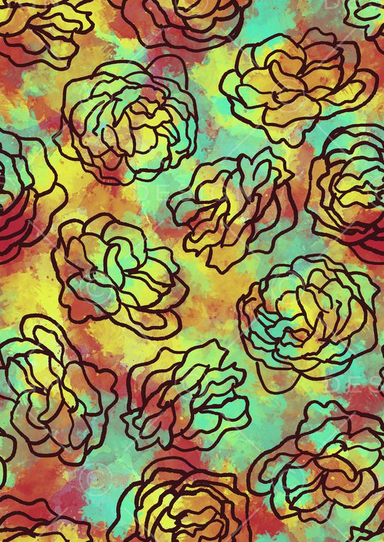 花卉印花华亿平台图片