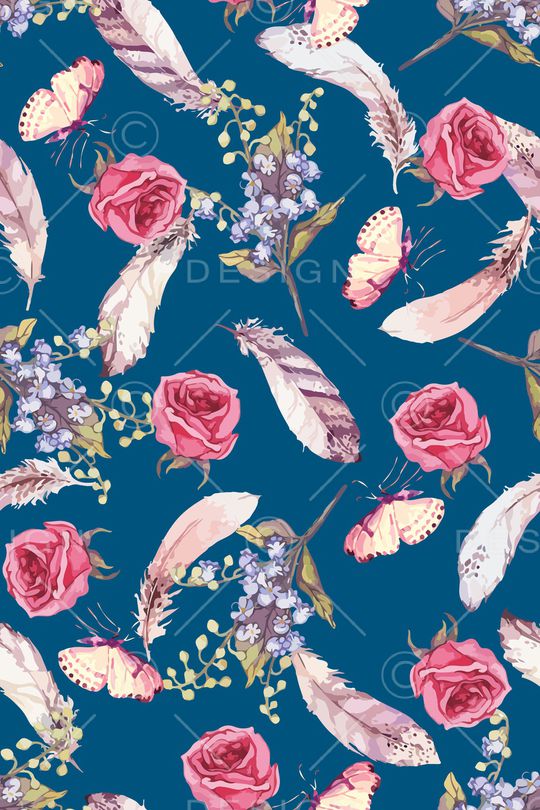 羽毛印花华亿平台图片