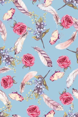 羽毛印花华亿平台图片